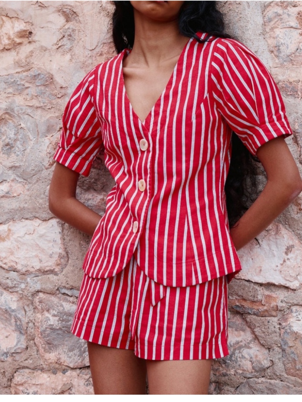Damson Madder Krissy Boxer Short - Red Stripe 6